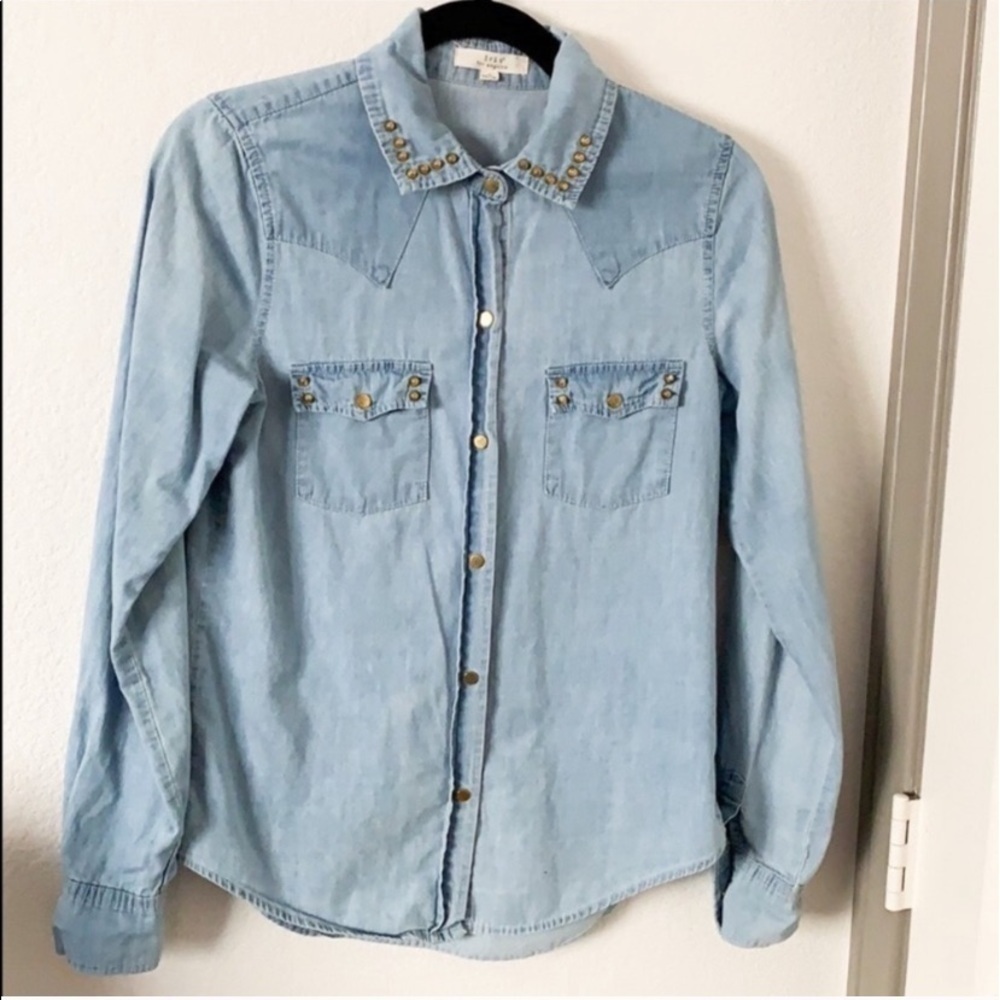 Iris for Anthropologie Cotton Button Down Shirt